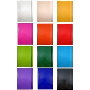 Ziemia Obiecana A4 folder with elastic band, winged cover, round spine, mixed colours