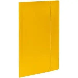 Document folder Vaupe TECZKA Z GUMKĄ A4 380g ECO, yellow – A4 elastic-closure folder, 380 g/m²