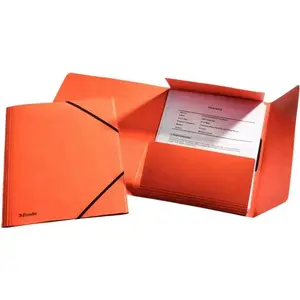 Folder with elastic corner ESSELTE A4 pressboard orange (model 10K017L)
