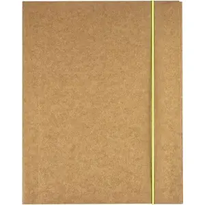 Folder with elastic closure Grand A4 Kraftliner — single piece, cardboard document holder