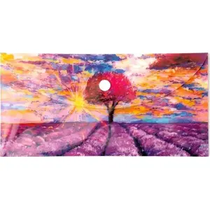 Document wallet/envelope Elba DL polypropylene lavender – DL size, PP material