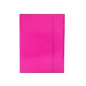 Document folder with elastic band Tadeo Trading A4 pink — A4 size, elastic fastener