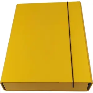 Document folder with elastic band Ziemia Obiecana Teczka box (yellow) — brand Ziemia Obiecana, model 508496