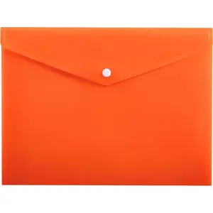 Document wallet Penmate A5 envelope with snap closure, orange