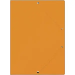 Donau document folder with elastic, preshpan A4, 390 gsm, 3 compartments, orange
