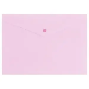 Document Folder KOH-I-NOOR A4 with Snap Closure, Pastel Pink