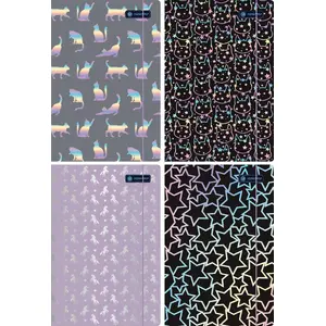 Folder with elastic closure Astra A4 holographic girl design, size A4