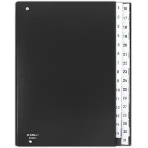 Document Wallet Donau correspondence folder A4 cardboard black Donau 8696001-01