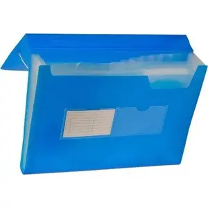 Expandable A4 Accordion Folder Tetis AL306TET — 13 Pockets, Elastic Corner Closure, Blue