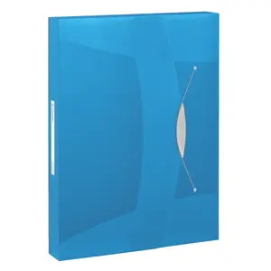 Box file ESSELTE Vivida PP A4 40 mm in blue — polypropylene document binder