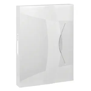 Box file Esselte Vivida PP A4 40 mm — polypropylene white, lightweight document binder