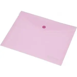 Plastic envelope Panta Plast Focus C4534 A5 transparent pink — document sleeve for A5 papers