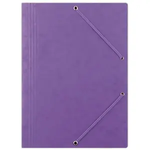 Folder with Elastic Band Donau A4 3‑flap preszpan 390gsm purple