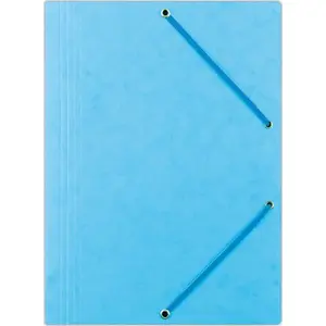 Folder with elastic band Donau Teczka preshpan A4, 390 gsm, 3-pocket, light blue