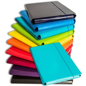 Folder with elastic strap Barbara A4, navy blue, model 1821116