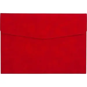 Document Folder Antra A4 envelope with snap fasteners, red