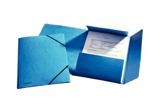 Folder ESSELTE 26595 — A4 cardboard document folder, blue, 240×320×4 mm