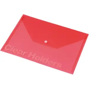 Plastic document folder Panta Plast Focus C330 A4 transparent pink, model 196073
