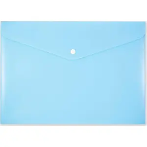 Document envelope Penmate A4 with snap closure, pastel blue