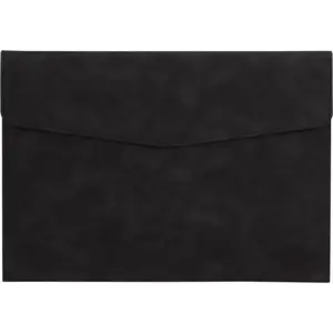 Document folder Antra A4 envelope with snap fasteners, black