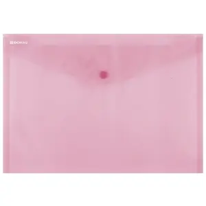 Envelope folder with snap Donau A4 polypropylene 180 µm red