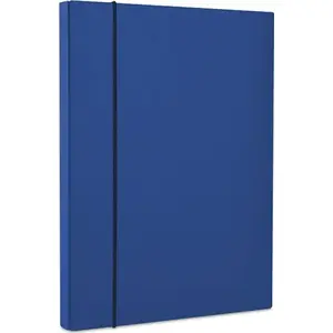 Document folder box with elastic closure Office Products model 21187511-03, A4/40, polypropylene, navy