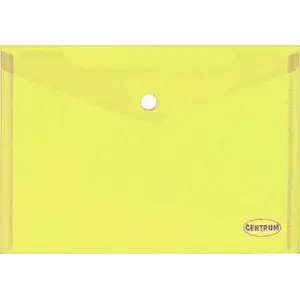 Document envelope folder Centrum A5 with snap closure, polypropylene 0.16 mm, assorted colors