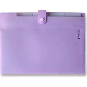 Mape Tadeo Trading A4 ar 5 nodalījumiem PENMATE PP-105 pasteļkrāsā — violeta