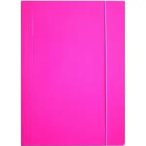Folder with elastic band Ziemia Obiecana Teczka A4, glossy pink, A4 document holder