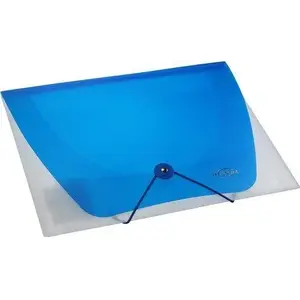 Document folder TEKA Teczka PP A4 with elastic, transparent blue — A4 polypropylene folder