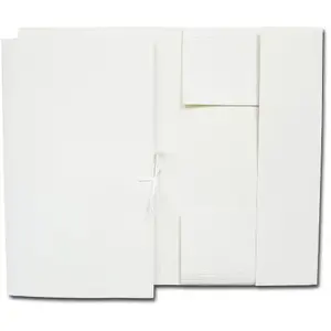 Cardboard tie-folder Barbara model 0401000 white — document folder, tied closure