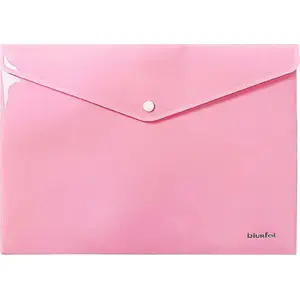 Envelope Folder Biurfol A4 PP pastel with snap closure — document sleeve for A4 papers