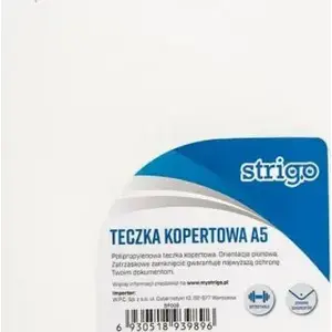 Document folder Strigo SF008 transparent A5 vertical polypropylene sleeve