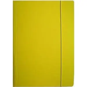 Folder with Elastic Closure Ziemia Obiecana Teczka A4, glossy yellow, A4 document folder