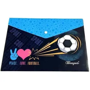 Plastic A4+ Folder with Clip Fresh – Football Design