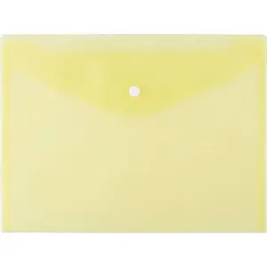 Document folder D.Rect A4 yellow, envelope-style organizer for A4 papers