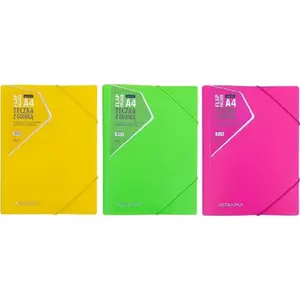 Document folder with elastic closure Astra neon mix PP