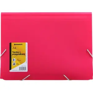 Ring Binder Folder Penmate Teczka z przegródkami A4 PP-104 pink, A4 size, compartmented