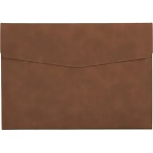 Document folder Antra A4 505 envelope-style with snap fasteners, brown