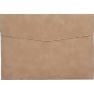 Document folder Antra A4 505 envelope-style with snap closures beige