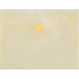 Envelope folder Donau DONAU A6 PP 180µm with snap fastener, yellow