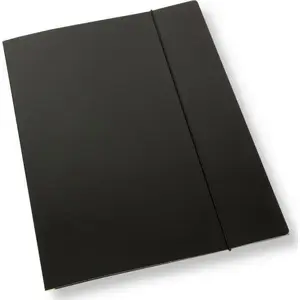 Папка A4 с резинкой, Office Products — черная 350gsm, упаковка 10 шт.