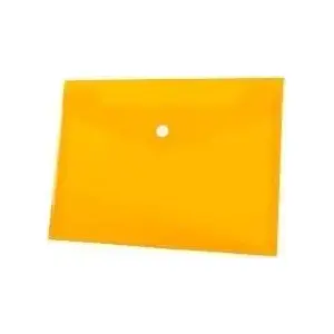 Plastic Document Folder Tetis Koperta A4 with Snap Fastener, orange, pack of 12