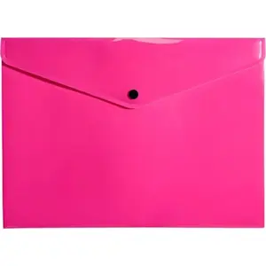 Envelope folder Biurfol A4 PP with snap closure, neon