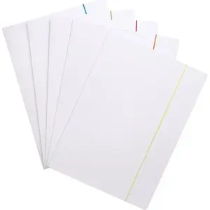 Folder with elastic band office products, cardboard A4, 300 gsm, 3-part, assorted colors, white