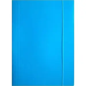 Folder with elastic band Ziemia Obiecana Teczka A4 glossy blue, A4 document folder, MPN 508510