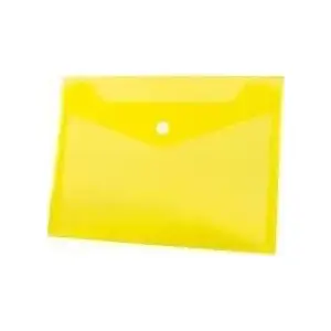 Document envelope Tetis Koperta A5 PP snap closure yellow pack of 12