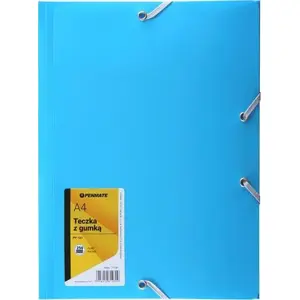Document folder with elastic Penmate Teczka A4 PP-101 blue — A4 plastic folder with elastic closure