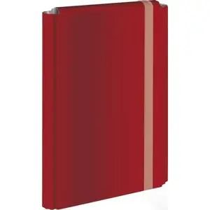 Folder with elastic band INTERDRUK A4 hard cover red