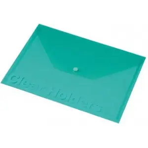 Panta Plast plastic envelope Focus A4 transparent green (model C330, MPN 196070)